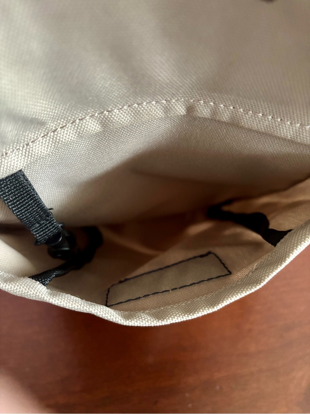 KAVU Crossbody Messenger Bag Beige Canvas Travel Utility Organizer Adjustable - Picture 5 of 12
